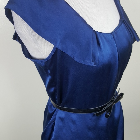 Banana Republic Royal Blue 100% Silk Blouse - Picture 7 of 8